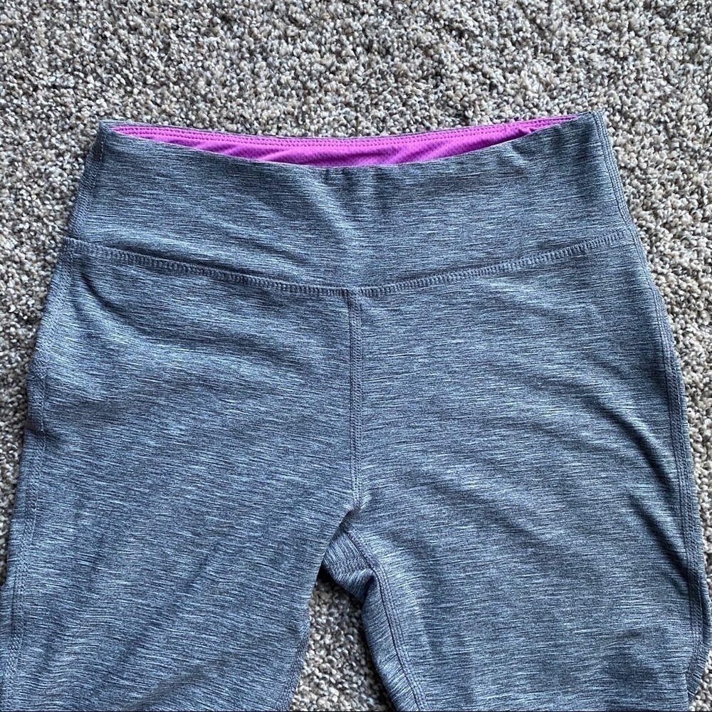 Marika Cropped Leggings Heather Gray Sz Small - Picture 2 of 5